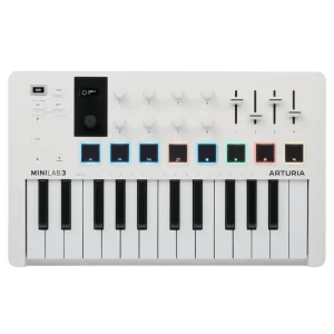 Arturia MiniLab MK3 25 Slim-Key MIDI Controller (White)